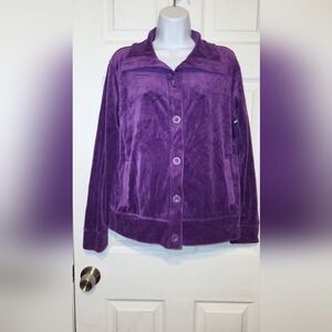 White Stag Womens Medium (8-10) Purple Buttonup Top/ Jacket